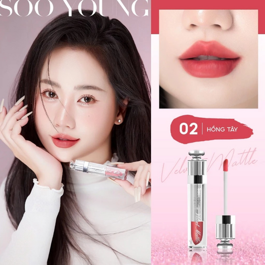 Soo Young Velvet Matte Lip Tint – Shade 02 Hồng Tây (Western Pink)