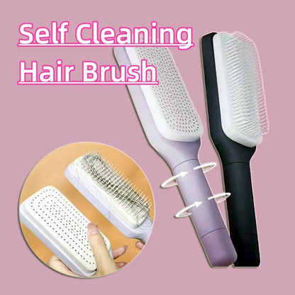 4 In 1 Self Cleaning Hair Brush New Self-Cleaning Anti-Static Massage