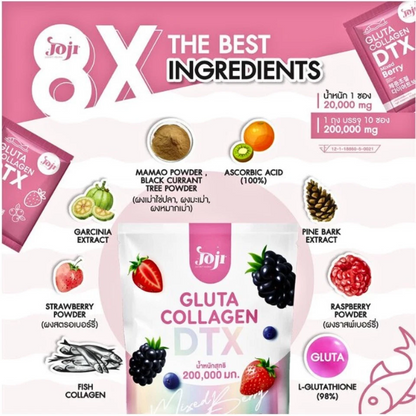 Joji Gluta Collagen DTX Mixed Berry Fiber Drink