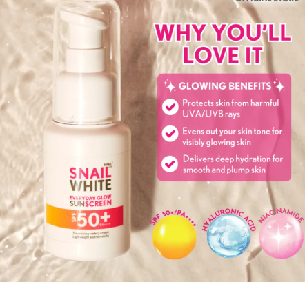 SNAILWHITE Everyday Glow Sunscreen SPF50+/PA++++