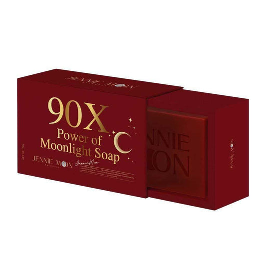 Red box of 90X Power of Moonlight Soap by Jennie Moon on a white background