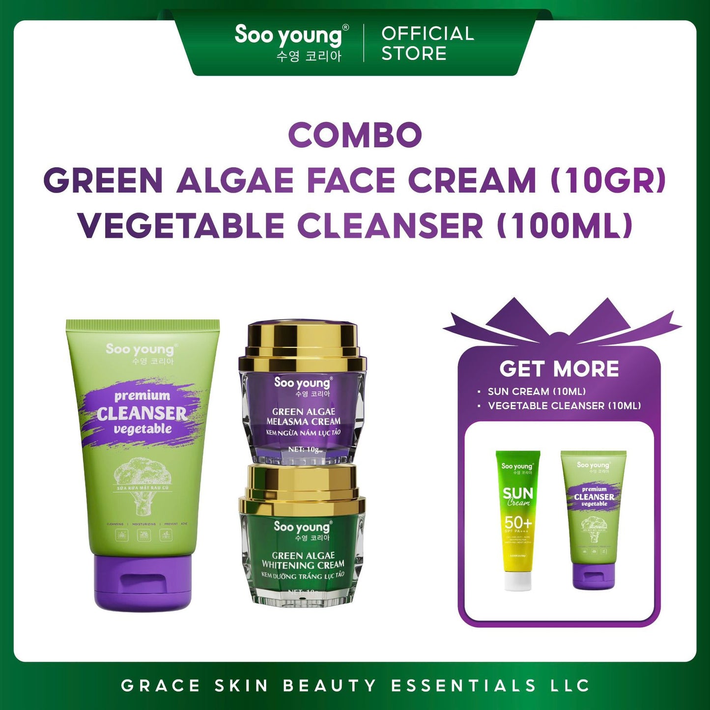 Soo Young Green Algae Skincare Combo Set 7