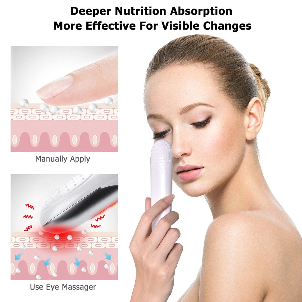 Electric Eye Massager Anti Wrinkle USB Rechargeable 4-in-1 Eye Massage