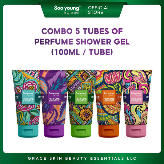 Soo Young Perfume Shower Gel 5-Tube Luxury Combo