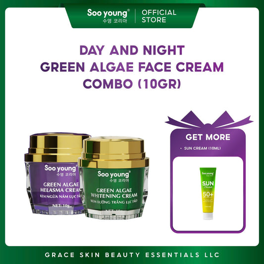Soo Young Day & Night Green Algae Face Cream Combo