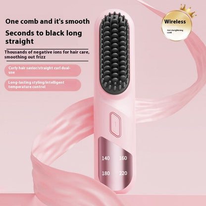 Wet Dry Hair Straightener Cordless Hair Straightener Brush With Fast